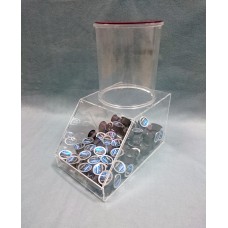 Espositore silos per caramelle, taralli, biscotti, capsule, cialde caffe in plexiglass trasparente